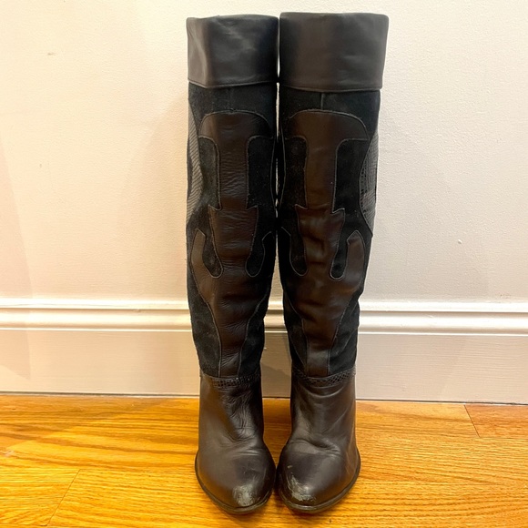 RARE Vintage 80s 90s Knee High Boots - Picture 2 of 11